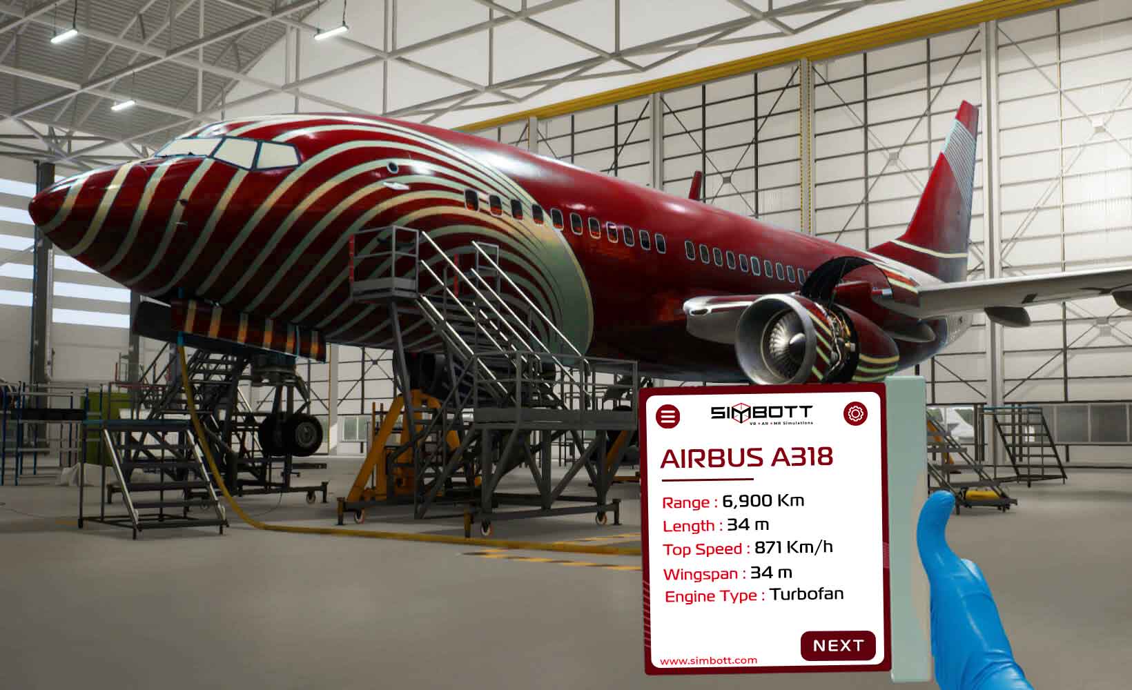 Virural reality in aviation training